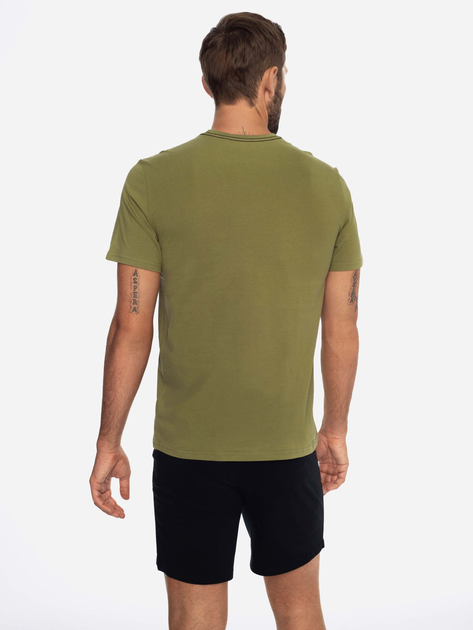 Піжама (футболка + шорти) чоловіча бавовняна Henderson 41282-77X M Хакі/Чорний (5903972249352) - зображення 2