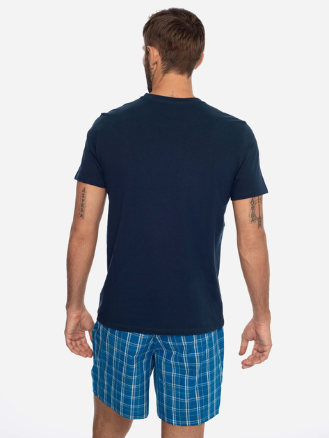 Piżama (koszulka + szorty) męska bawełniana Henderson 41289-59X M Ciemnoniebieska (5903972248799) - obraz 2