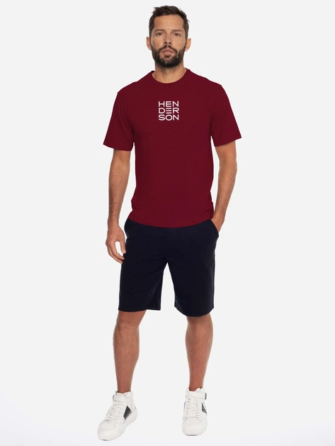 Koszulka męska bawełniana Henderson 41633-83X M Bordowa (5903972246122) - obraz 3