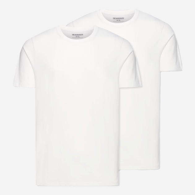 Zestaw koszulek męskich bawełnianych Henderson 41636-00X XL 2 szt Biały (5903972245903) - obraz 1