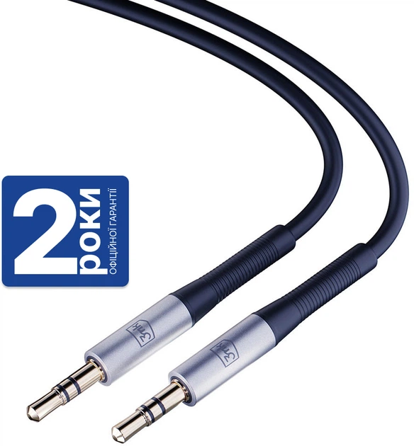 Кабель 3MK AUX | Jack 3.5 to Jack 3.5 | 1 м | Черный | (5903108528771) - изображение 2