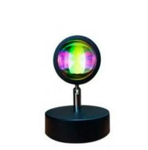 Лампа для селфі з LED підсвічуванням ефект сонця, Студійне світло з імітацією природного освітлення, Світлодіодна лампа для блогерів з проекцією заходу сонця - зображення 2
