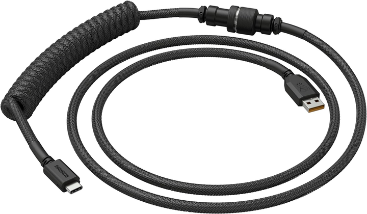 Kabel do klawiatury Glorious Coiled Cable 1.37 m Phantom Black (GLO-CBL-COIL-BLACK) - obraz 1