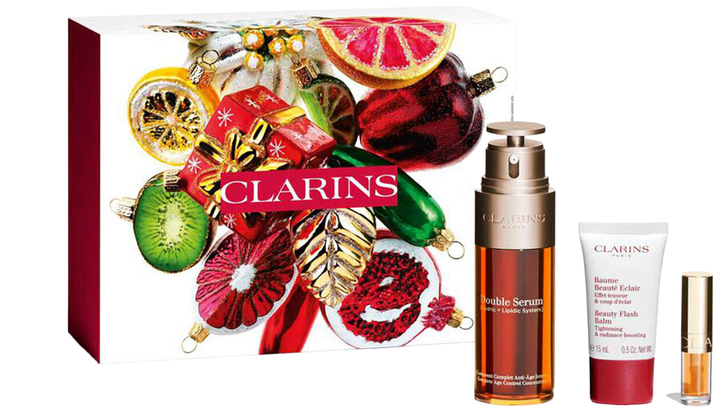 Zestaw do pielegnacji twarzy Clarins Serum do twarzy 50 ml + Balsam 15 ml + Olejek do ust 1.4 ml (3666057114267) - obraz 1