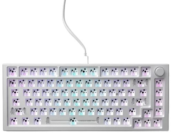 Основа для клавіатури Glorious GMMK PRO Barebone ANSI White Ice (GLO-GMMK-P75-RGB-W) - зображення 1