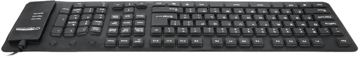 Klawiatura silikonowa Esperanza EK140 USB QWERTY Black (5901299958513) - obraz 4