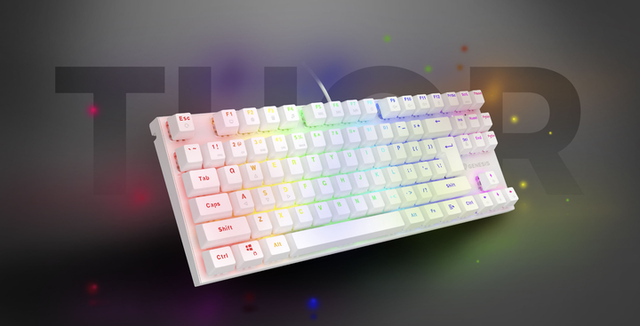 Клавіатура дротова Genesis Thor 303 TKL RGB Outemu Brown White (NKG-1861) - зображення 10
