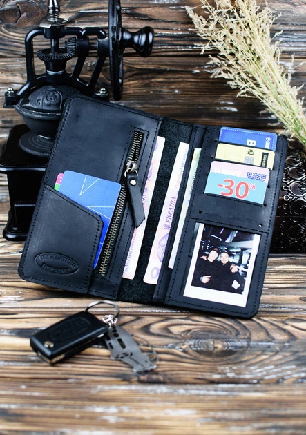 Гаманець шкіряний DNK Leather DNK-LW-11-col.J чорний - изображение 2