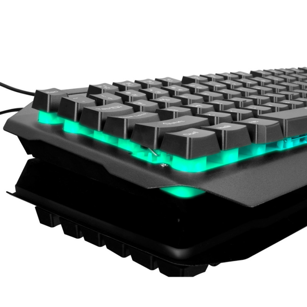 Клавіатура XO KB-01 Keyboard RGB Backlit Metal ( English Version ) Black - зображення 4