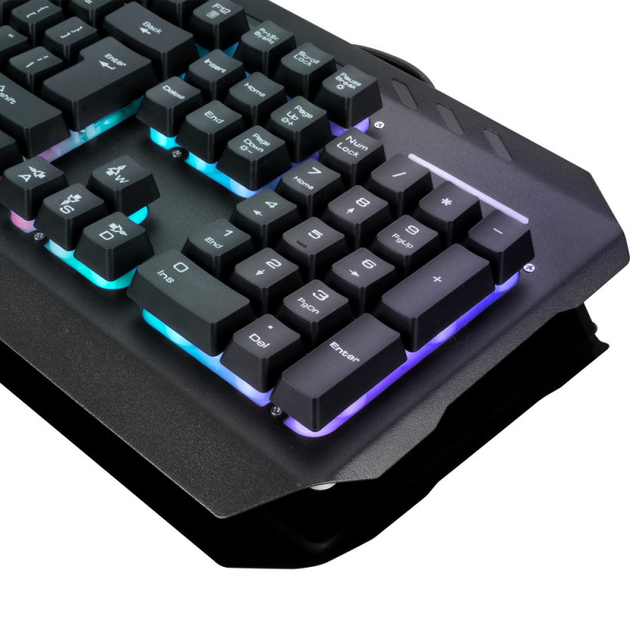 Клавіатура XO KB-01 Keyboard RGB Backlit Metal ( English Version ) Black - зображення 7