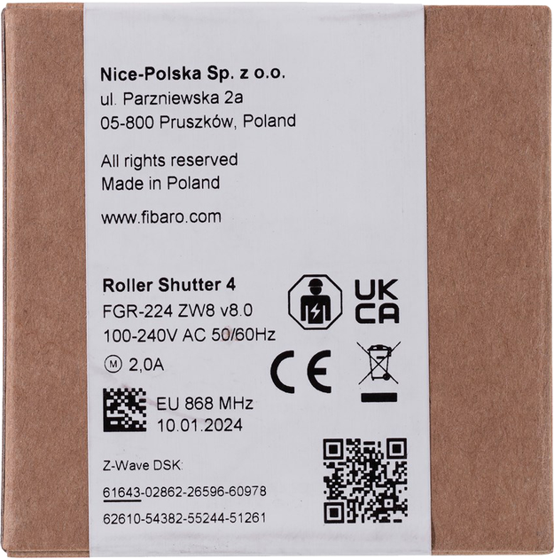 Реле керування ролетами FIBARO Roller Shutter 4 (FGR-224 ZW8) - зображення 7
