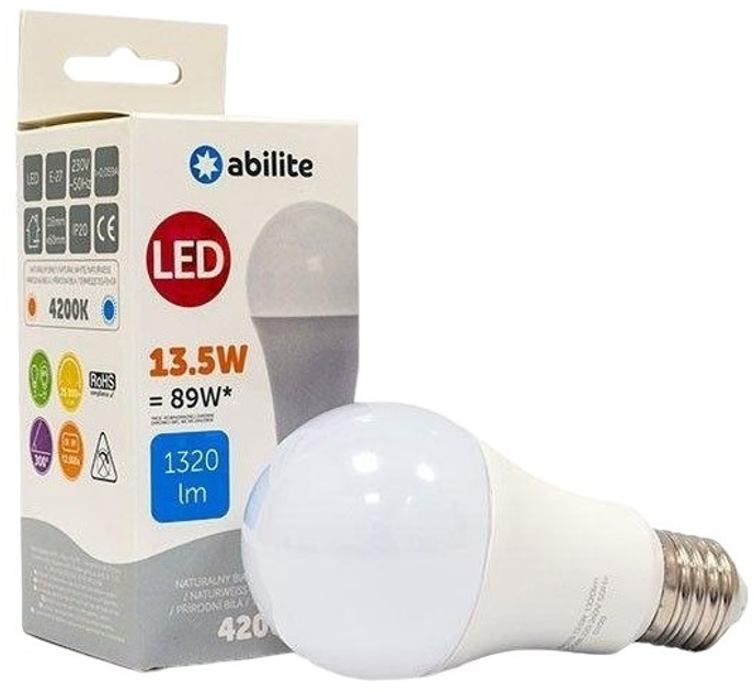 Світлодіодна лампа LED Abilite A60 E27 13.5W (AOBJRHS49076) - зображення 1