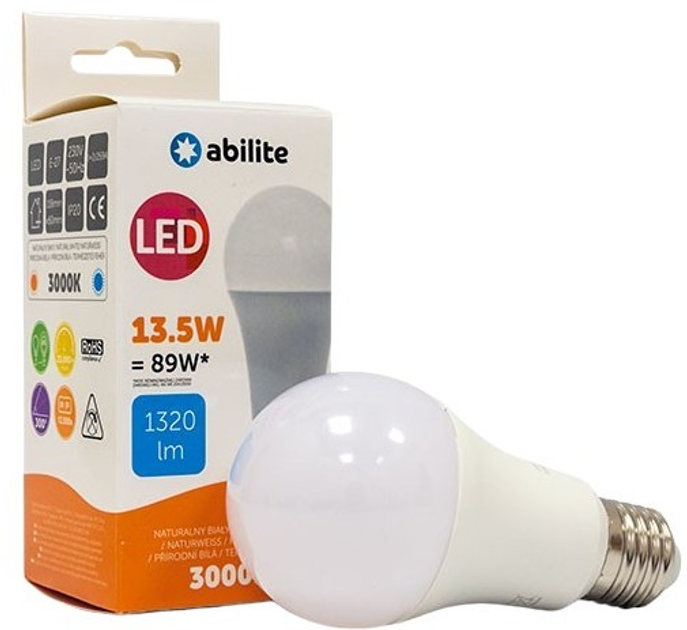 Світлодіодна лампа LED Abilite A60 E27 13.5W (AOBJRHS49069) - зображення 1