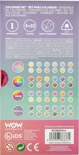 Zestaw kreatywny WOW Generation Colouring Set with Notebook (8435507868761) - obraz 4
