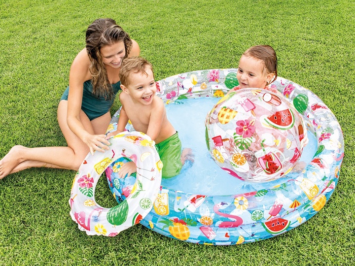 Basen dmuchany Intex kółko i piłeczka 122 x 25 cm 59460  (6941057454603) - obraz 4