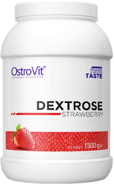 Ізотонік OstroVit True Taste Dextrose Strawberry 1500 г (5903246222845) - зображення 1