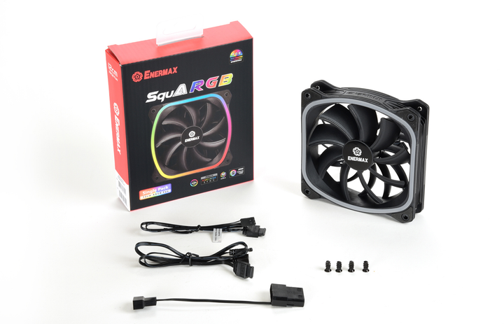 Wentylator Enermax SQUA RGB 3 x 120 mm (UCSQARGB12P-BP3) - obraz 9