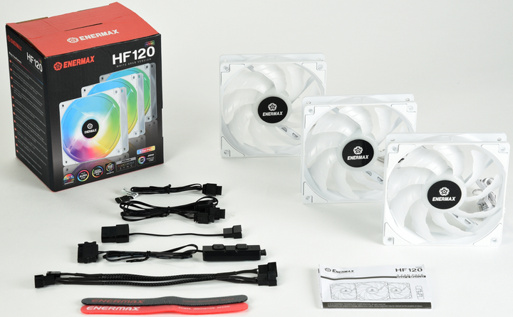 Zestaw wentylatorów Enermax PC FAN model HF120 ARGB 3x 120 mm White (UCHF12PARGB-W-BP3) - obraz 7
