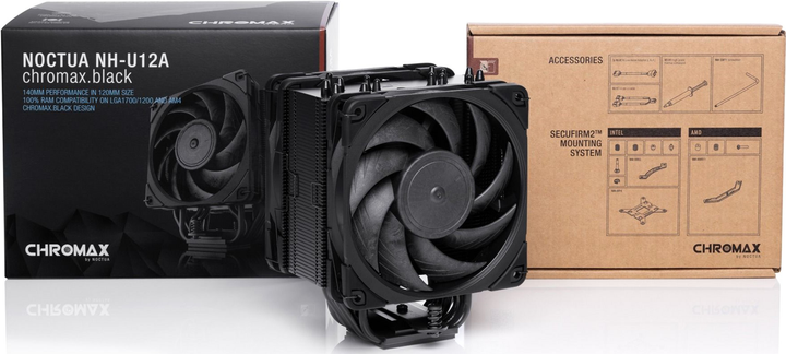 Chłodzenie Noctua NH-U12A chromax.black - obraz 4