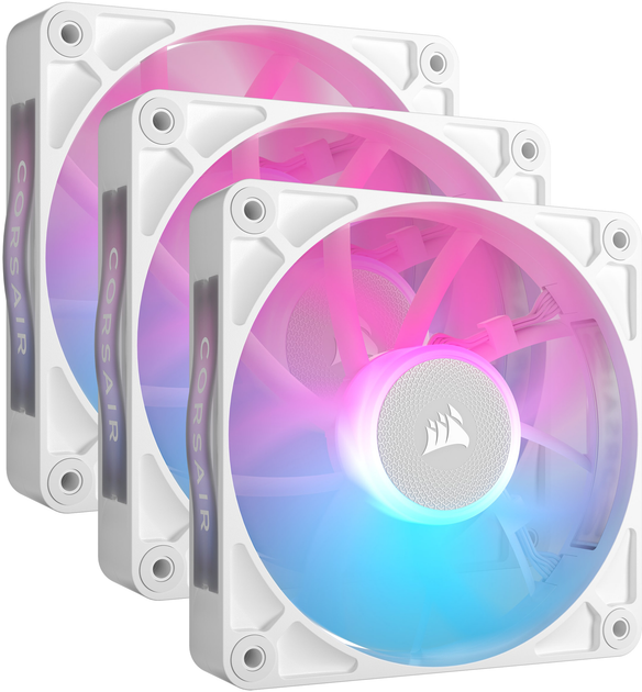 Набір вентиляторів Corsair iCUE Link RX120 RGB PWM Triple Pack White (CO-9051022-WW) - зображення 1