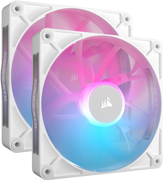 Zestaw wentylatorów Corsair iCUE Link RX140 RGB PWM Dual Pack White (CO-9051024-WW) - obraz 1