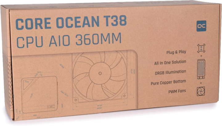 System chłodzenia cieczą Alphacool Core Ocean T38 360mm (4250197130523) - obraz 6