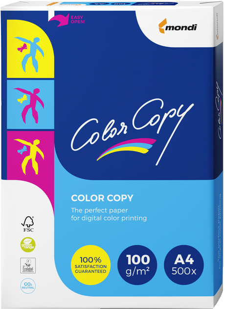 Papier biurowy Color Copy A4 100 g/m2 500 arkuszy White (A4.100.CC) - obraz 1