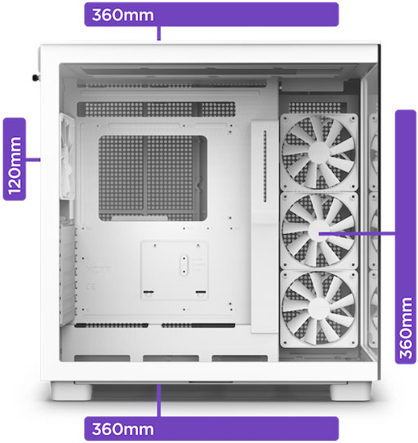 Obudowa NZXT H Series H9 Elite Edition Chassis All White (CM-H91EW-01) - obraz 9