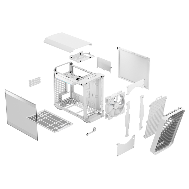 Obudowa Fractal Design Torrent Nano White RGB TG Clear Tint (FD-C-TOR1N-05) - obraz 4