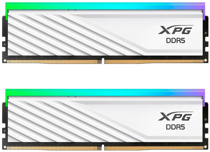 Оперативна пам'ять ADATA DDR5-6400 32768MB PC5-51200 (Kit of 2x16384) XPG Lancer Blade RGB White (AX5U6400C3216G-DTLABRWH) - зображення 1