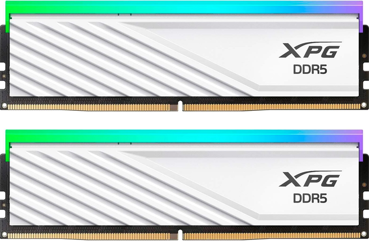Оперативна пам'ять ADATA DDR5-6000 32768MB PC5-48000 (Kit of 2x16384) XPG Lancer Blade RGB White (AX5U6000C3016G-DTLABRWH) - зображення 1