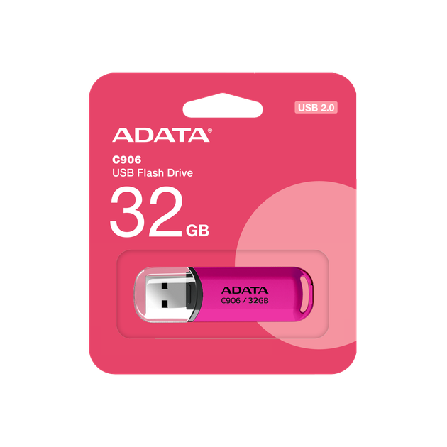 Флеш-накопичувач ADATA USB 2.0 C906 32Gb Purple Pink (AC906-32G-RPP) - Фото 2 Флеш-накопичувач ADATA USB 2.0 C906 32Gb Purple Pink (AC906-32G-RPP) - изображение 2