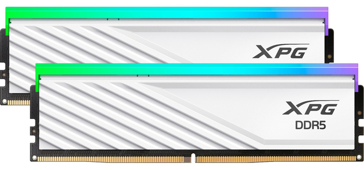 Оперативна пам'ять ADATA DDR5-6000 49152MB PC5-48000 (Kit of 2x24576) XPG Lancer Blade RGB White (4711085945181) - зображення 1