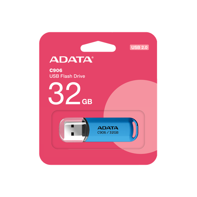 Флеш-накопичувач ADATA USB 2.0 C906 32Gb Water Blue - Фото 2 Флеш-накопичувач ADATA USB 2.0 C906 32Gb Water Blue - изображение 2
