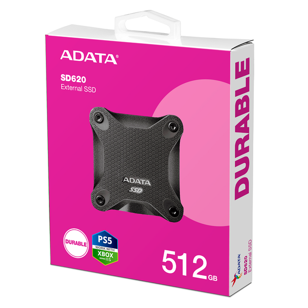 Портативний SSD ADATA SD620 512 ГБ USB 3.2 Gen 2 Type-C (SD620-512GCBK), чорний - изображение 2