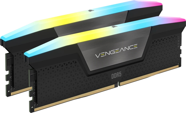 Pamięć RAM Corsair DDR5-6400 65536MB PC5-51200 (kit of 2x32768) XMP 3.0 Vengeance RGB Black (CMH64GX5M2B6400C32) - obraz 1