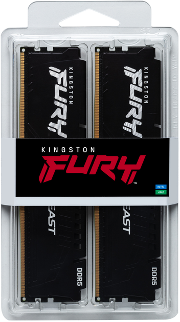 Pamięć RAM Kingston FURY DDR5-5600 131072MB PC5-44800 (kit of 4x32768) Beast 2Rx8 Black (KF556C40BBK4-128) - obraz 4