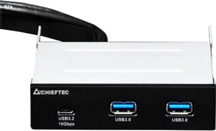 USB хаб Chieftec MUB-3003C для 3.5", 2xUSB3.1 Gen.1, 1xUSB3.1 Gen.2 Type-C (MUB-3003C-Chieftec) - зображення 2