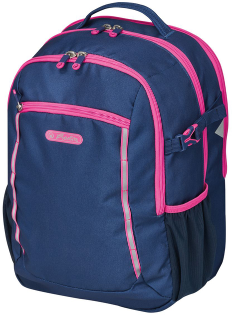 Plecak szkolny Herlitz Ultimate Navy Pink niebieski (4008110256955) - obraz 1