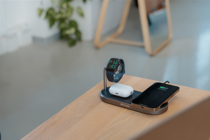 Bezprzewodowa stacja ładująca Verbatim 3-w-1 do Apple Watch i 2 telefonów (23942495574) - obraz 14
