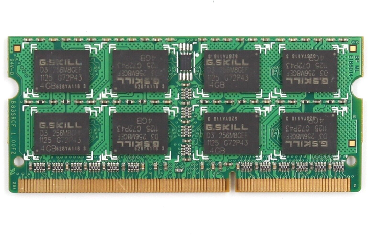 Оперативна пам'ять G.Skill SODIMM DDR3-1333 4096MB PC3-10666 (F3-10666CL9S-4GBSQ) - зображення 1