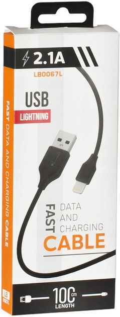 Kabel Libox USB Type A - Lightning M/M 1 m Black (KAB-USB-0000012) - obraz 2