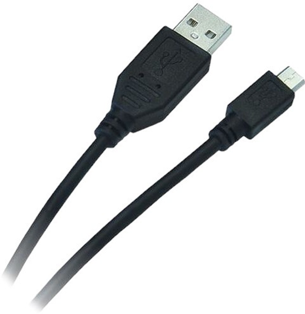 Kabel Libox USB Type A - micro-USB M/M 1.8 m Black (KAB-KOM-0021) - obraz 2
