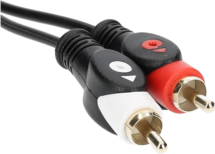 Kabel Libox 2x RCA - 2x RCA M/M 3 m Black (KAB-POŁ-0040) - obraz 3