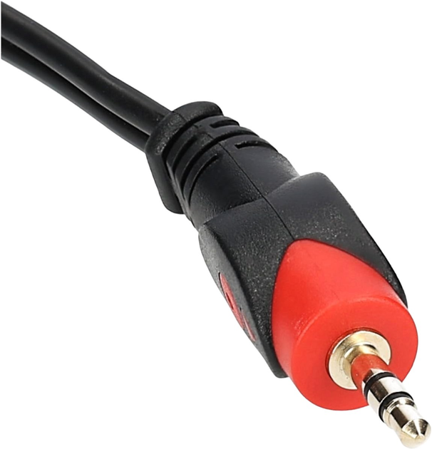 Kabel Libox 3.5 mm (mini-jack) - 2x RCA M/M 1.5 m Black (KAB-POŁ-0042) - obraz 4