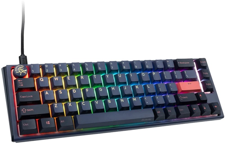 Klawiatura przewodowa Ducky One 3 SF RGB LED Cherry MX Red USB Cosmic Blue (WLONONWCRA373) - obraz 2