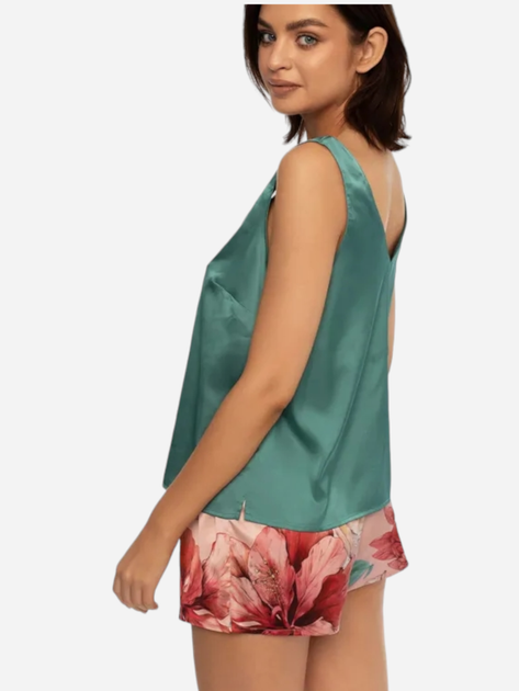 Piżama (koszulka na ramiączkach + spodenki) damska Esotiq 41238-67X L Zielona (5903972243596) - obraz 2