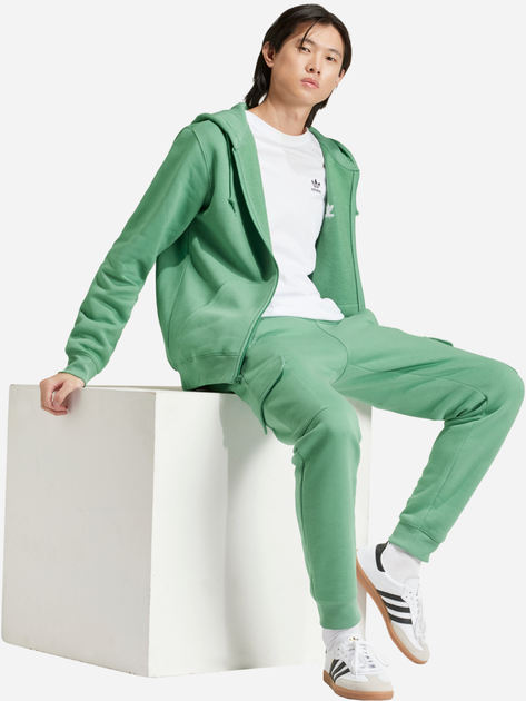 Bluza męska rozpinana streetwear z kapturem adidas Trefoil Essentials IR7841 L Zielona (4066757204302) - obraz 3