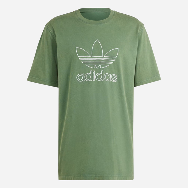 Футболка бавовняна чоловіча adidas Adicolor Trefoil IR7993 M Оливкова (4066759599765) - зображення 5