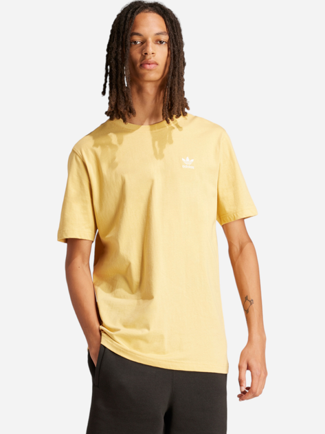 T-shirt męski bawełniany adidas Trefoil Essentials IR9695 XL Żółty (4066757376306) - obraz 1
